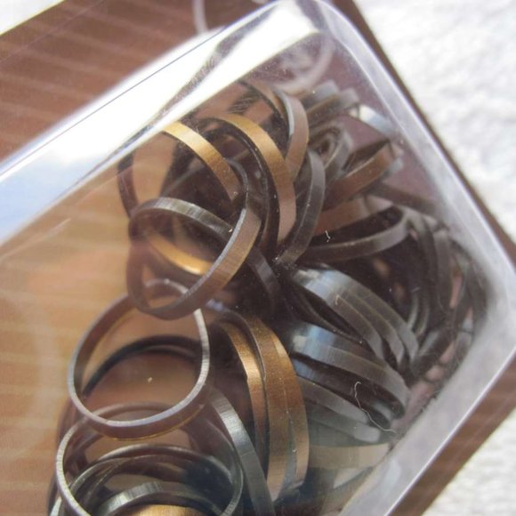 50 Goody Brunette Blonde Ouchless No Metal Elastics Small Mini Shiny Hair Bands - Picture 2 of 10